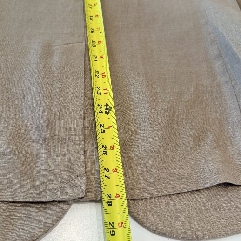 H&M Mens 100% Linen Slim Fit Blazer Jacket Sz 38R Beach Wedding Cruise Business - Picture 4 of 6